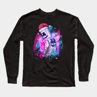 Marshmello graffiti christmas Long Sleeve T-Shirt